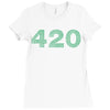 marijuana 420 Ladies Fitted T-Shirt
