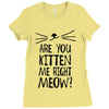 are you kitten me girls Ladies Fitted T-Shirt