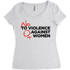 no violence against women's Women's Triblend Scoop T-shirt