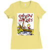 calvin hobbes Ladies Fitted T-Shirt