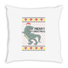 ugly dinosaur merry christmas Throw Pillow