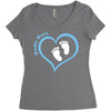 Baby Boy with Heart Any Name Customized Women's Triblend Scoop T-shirt