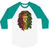 rasta lion 3/4 Sleeve Shirt