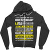 Legends Are Born In February Zipper Hoodie
