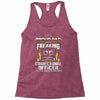 proud dad freaking Racerback Tank