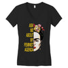 ask me about my feminist agenda frida kahlo Women's V-Neck T-Shirt