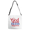 god bless america Adjustable Strap Totes