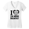 24 hour breakfast Women's V-Neck T-Shirt