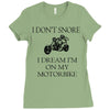 motorbike i don't snore biker's biker Ladies Fitted T-Shirt