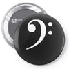 bass clef hat Pin-back button