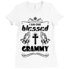 I Am One Blessed Grammy Ladies Fitted T-Shirt