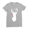 deer skull christmas Ladies Fitted T-Shirt