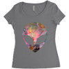 Psychic Alien Galaxy Women's Triblend Scoop T-shirt
