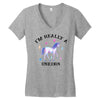 i'm really a unicorn Women's V-Neck T-Shirt