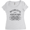 world's most amazing husband greeting Women's Triblend Scoop T-shirt