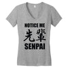 notice me senpai Women's V-Neck T-Shirt