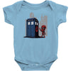 defacing the phonebox hoody Baby Bodysuit