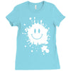 mud splatter smiley face smile forrest gump movie Ladies Fitted T-Shirt