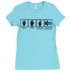 rock paper scissors hadouken Ladies Fitted T-Shirt