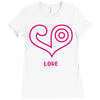 love (2) Ladies Fitted T-Shirt