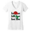 Love Rose Women's V-Neck T-Shirt