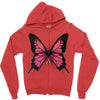 breast cancer butterfly Zipper Hoodie
