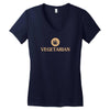 vegetarian Women's V-Neck T-Shirt
