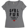 Girl Power Future Is Female Women's Triblend Scoop T-shirt