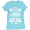 Super Cool Granddad Of A Freaking Awesome Grandson Ladies Fitted T-Shirt