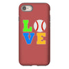 love baseball neon rhinestuds iPhone 8