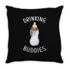 Drinking Buddies Throw Pillow