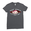 August Peeking Out Asian Baby Girl Ladies Fitted T-Shirt