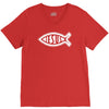 jesus fish sticker vinyl decal V-Neck Tee