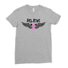 angel wing believe breast cancer Ladies Fitted T-Shirt