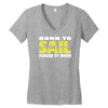 born to sail forced to work Women's V-Neck T-Shirt