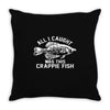 all i caught was this crappie fish Throw Pillow