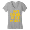 i don't need life i'm high on drugs Women's V-Neck T-Shirt