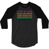 love is love, black lives matter, climate change is real, immigrants m 3/4 Sleeve Shirt