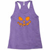 scary pumpkin face halloween Racerback Tank