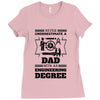 Never Underestimate A Dad With An Engineering Degree Ladies Fitted T-Shirt