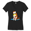 calvin hobbes Women's V-Neck T-Shirt