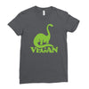 vegan dinosaur best trending Ladies Fitted T-Shirt