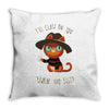 nightmare on kitty street Throw Pillow