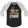 kings are born in 1988 3/4 Sleeve Shirt