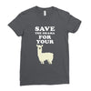 Save The Drama For Your Lama Ladies Fitted T-Shirt