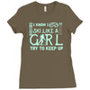 i ski like a girl Ladies Fitted T-Shirt