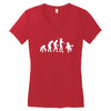 evolution of leprechaun funny  irish ireland st patricks day us Women's V-Neck T-Shirt
