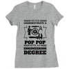 Never Underestimate A Pop Pop With An Engineer Degree Ladies Fitted T-Shirt