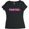 fighter breast cancer Women's Triblend Scoop T-shirt