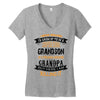 Super Cool Grandson Of A Freaking Awesome Grandpa Women's V-Neck T-Shirt